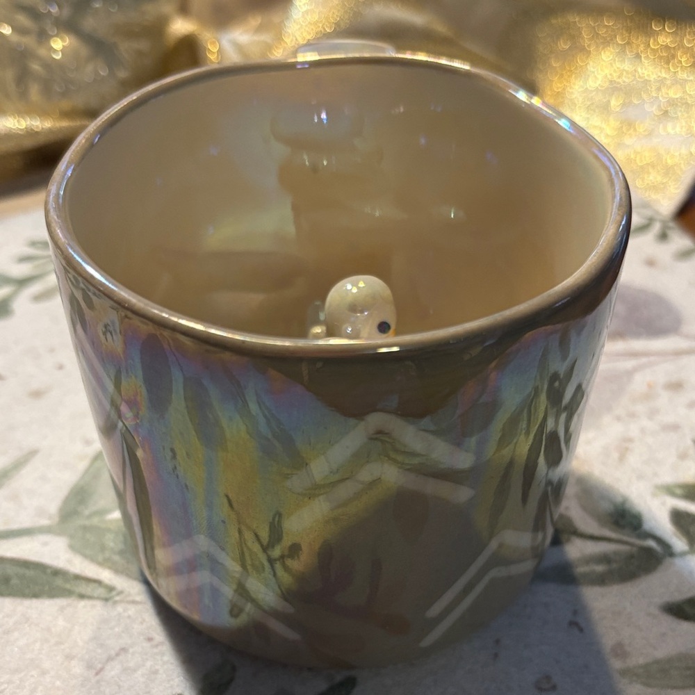 Anthropologie Iridescent Cream “Owl you need is Love” Mug - Picture 5 of 6